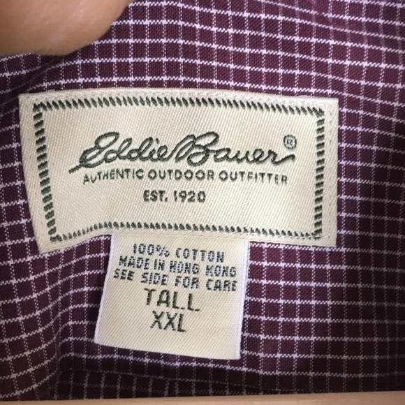 Eddie Bauer mens wrinkle resistant long sleeve button down cotton shirt - Picture 7 of 10